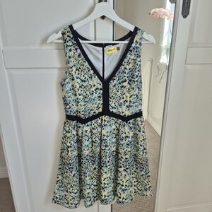 Max C London Colourful Splatter Polyester Dress Small